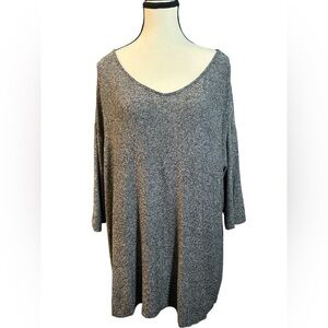 J. Jill Wearever Collection Black and Gray Knit Top